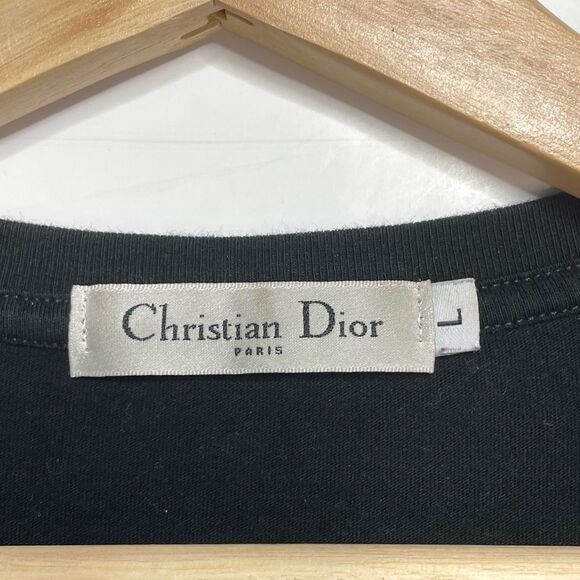 Christian Dior Black Logo T-Shirt Large Designer Tee - Picture 3 of 8